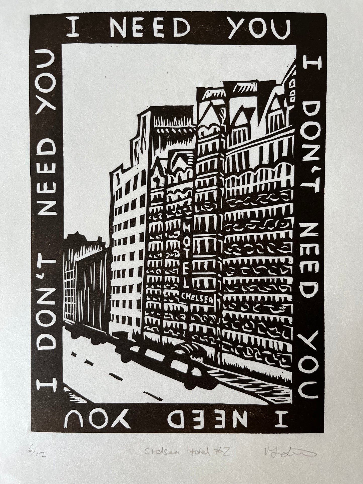 Chelsea Hotel No.2 Lino Print