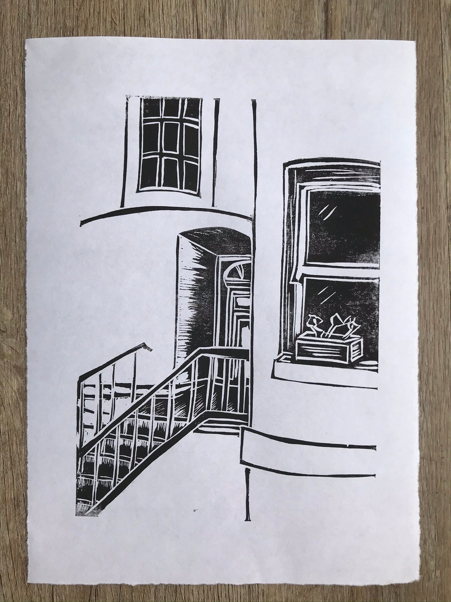 Brighton Houses Lino Print