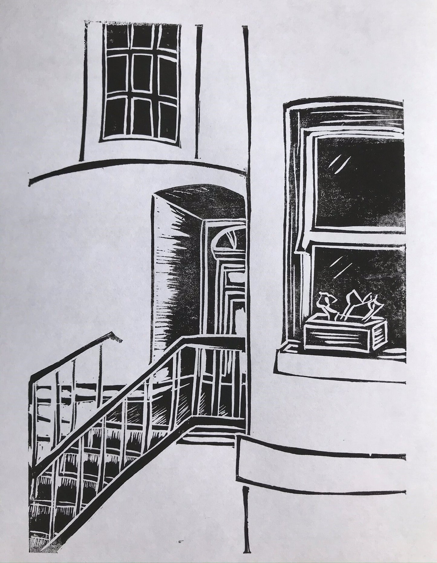 Brighton Houses Lino Print