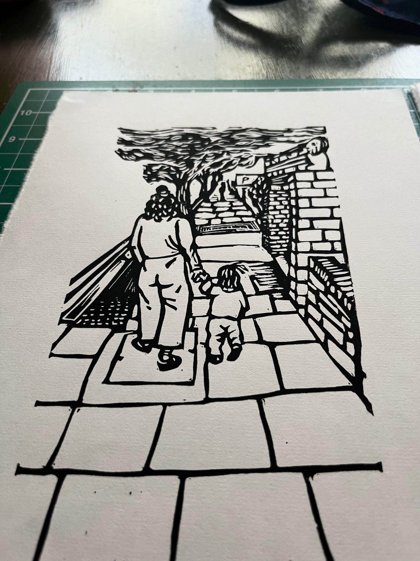 Best Moments Lino Print