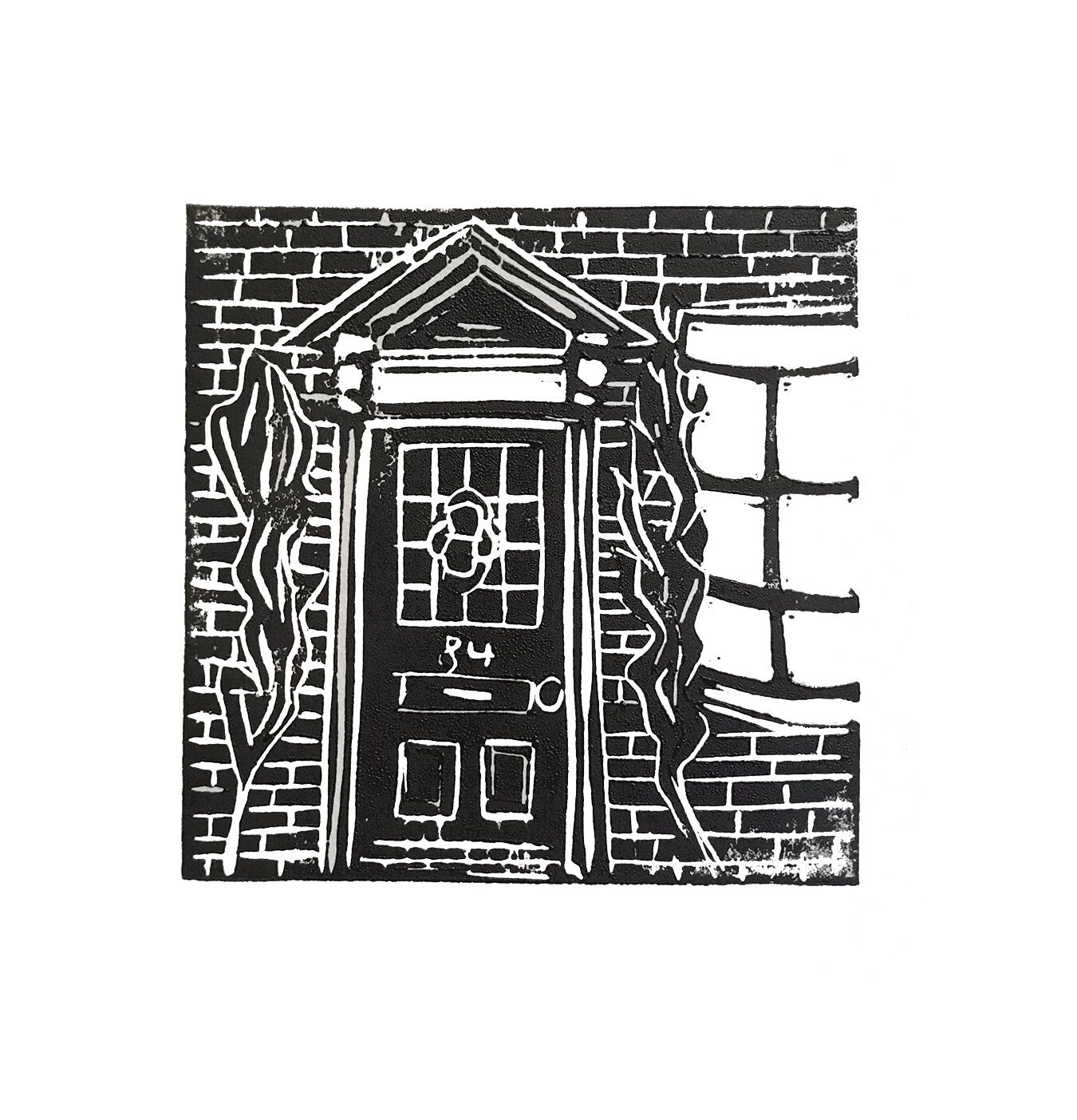 Custom Door Lino Print