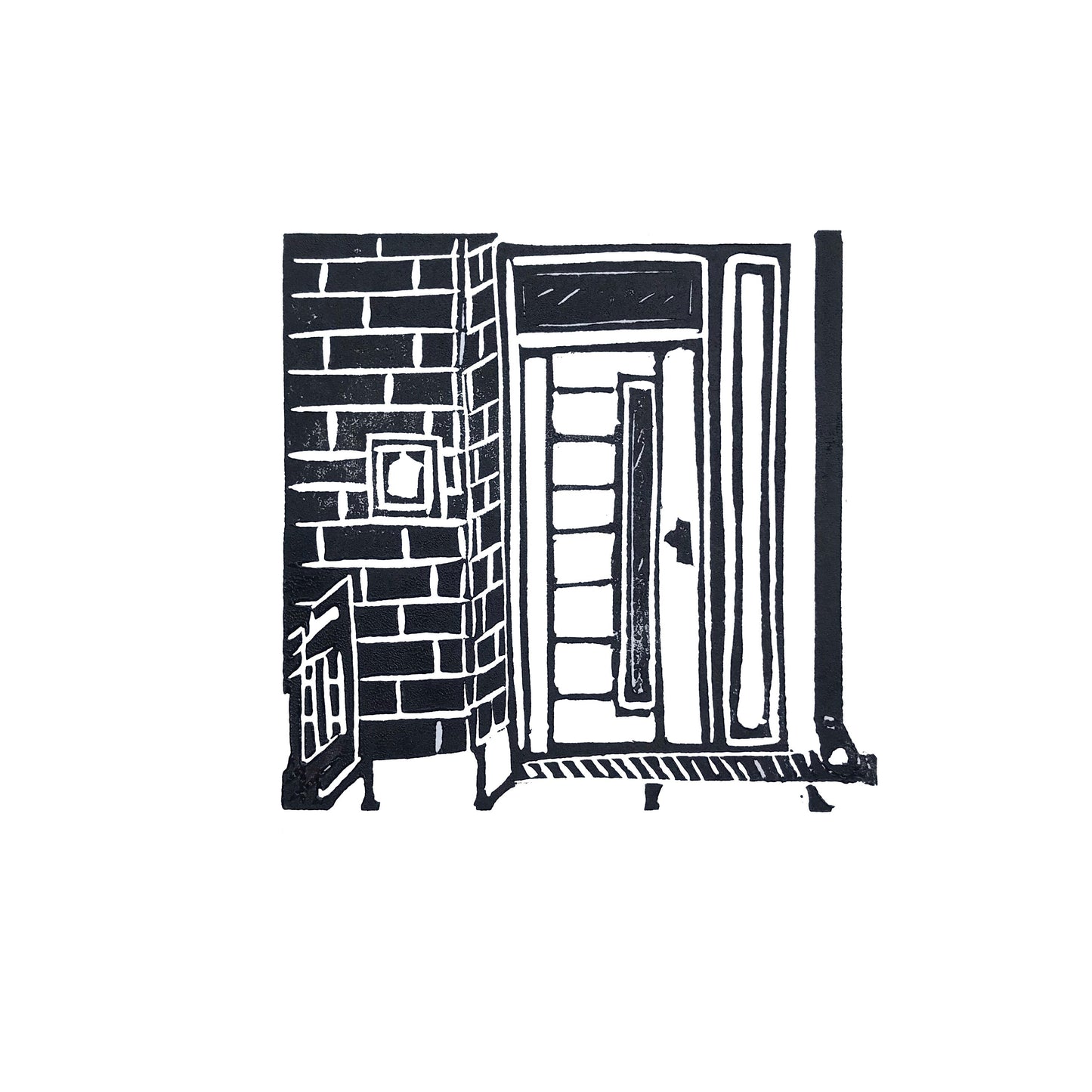 Custom Door Lino Print