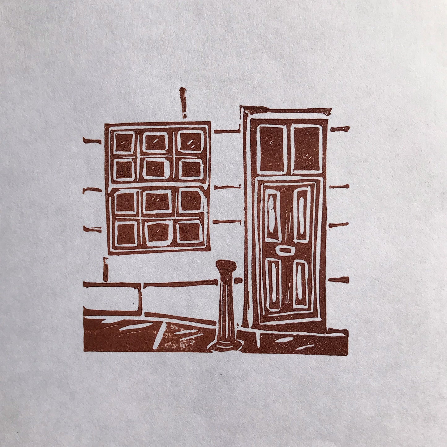 Custom Door Lino Print