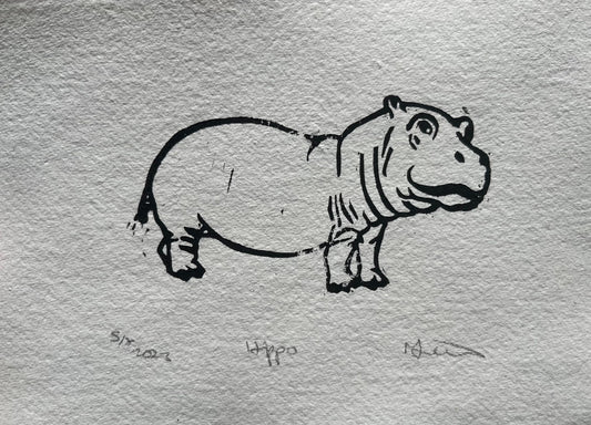 Hippo Lino print