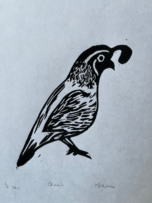 Quail Lino print