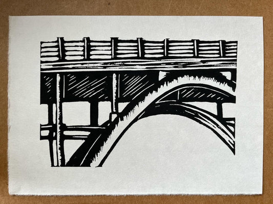 Queenstown Bridge linoprint